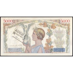 F 46-16 - 12/12/1940 - 5000 francs - Victoire modifié 2 - Série U.438 - Annulé - Etat : SPL