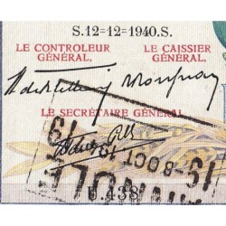 F 46-16 - 12/12/1940 - 5000 francs - Victoire modifié 2 - Série U.438 - Annulé - Etat : SPL