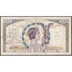 F 46-16 - 12/12/1940 - 5000 francs - Victoire modifié 2 - Série Z.439 - Etat : B-