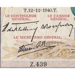 F 46-16 - 12/12/1940 - 5000 francs - Victoire modifié 2 - Série Z.439 - Etat : B-