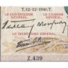 F 46-16 - 12/12/1940 - 5000 francs - Victoire modifié 2 - Série Z.439 - Etat : B-