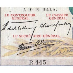 F 46-17 - 19/12/1940 - 5000 francs - Victoire modifié 2 - Série R.445 - Etat : TTB+