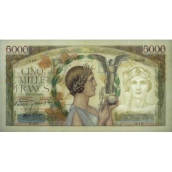 F 46-17 - 19/12/1940 - 5000 francs - Victoire modifié 2 - Série R.445 - Etat : TTB+