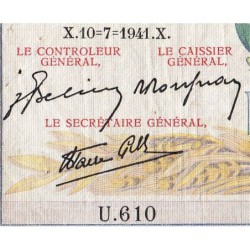 F 46-23 - 10/07/1941 - 5000 francs - Victoire modifié 2 - Série U.610 - Etat : TB-