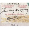 F 46-23 - 10/07/1941 - 5000 francs - Victoire modifié 2 - Série U.610 - Etat : TB-