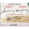 F 46-26 - 18/09/1941 - 5000 francs - Victoire modifié 2 - Série X.668 - Etat : TTB