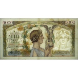 F 46-26 - 18/09/1941 - 5000 francs - Victoire modifié 2 - Série X.668 - Etat : TTB
