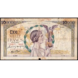 F 46-27 - 09/10/1941 - Faux 10000 francs - Victoire modifié 2 - Série Q.686 - Etat : B-
