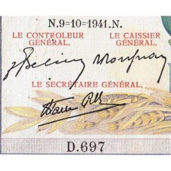 F 46-27 - 09/10/1941 - 5000 francs - Victoire modifié 2 - Série D.697 - Etat : TTB