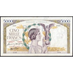 F 46-30 - 04/12/1941 - 5000 francs - Victoire modifié 2 - Série F.777 - Etat : TTB-