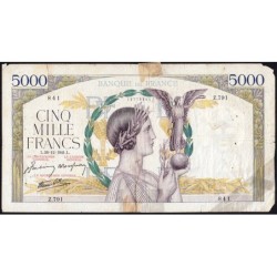F 46-31 - 26/12/1941 - 5000 francs - Victoire modifié 2 - Série Z.791 - Etat : AB