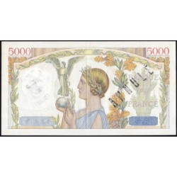 F 46-33 - 15/01/1942 - 5000 francs - Victoire modifié 2 - Série K.829 - Annulé - Etat : TTB+