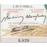 F 46-33 - 15/01/1942 - 5000 francs - Victoire modifié 2 - Série K.829 - Annulé - Etat : TTB+
