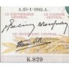 F 46-33 - 15/01/1942 - 5000 francs - Victoire modifié 2 - Série K.829 - Annulé - Etat : TTB+