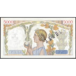 F 46-33 - 15/01/1942 - 5000 francs - Victoire modifié 2 - Série K.829 - Annulé - Etat : SUP
