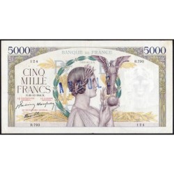 F 46-31 - 26/12/1941 - 5000 francs - Victoire modifié 2 - Série R.793 - Annulé - Etat : TTB