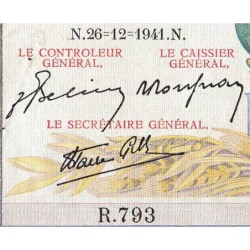 F 46-31 - 26/12/1941 - 5000 francs - Victoire modifié 2 - Série R.793 - Annulé - Etat : TTB