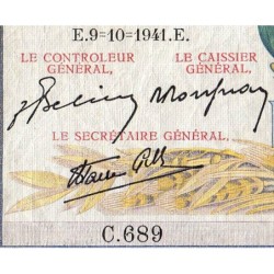 F 46-27 - 09/10/1941 - 5000 francs - Victoire modifié 2 - Série C.689 - Etat : AB