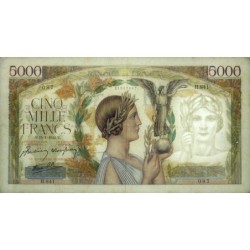 F 46-33 - 15/01/1942 - 5000 francs - Victoire modifié 2 - Série H.841 - Etat : TTB+