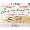 F 46-34 - 05/03/1942 - 5000 francs - Victoire modifié 2 - Série V.861 - Annulé - Etat : AB