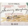 F 46-34 - 05/03/1942 - 5000 francs - Victoire modifié 2 - Série M.862 - Etat : TTB-