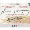 F 46-35 - 19/03/1942 - 5000 francs - Victoire modifié 2 - Série L.887 - Etat : SUP-