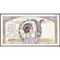 F 46-35 - 19/03/1942 - 5000 francs - Victoire modifié 2 - Série E.888 - Etat : TTB+