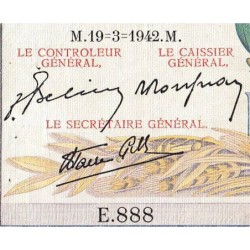 F 46-35 - 19/03/1942 - 5000 francs - Victoire modifié 2 - Série E.888 - Etat : TTB+