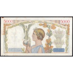 F 46-32 - 08/01/1942 - 5000 francs - Victoire modifié 2 - Série O.825 - Etat : TB+