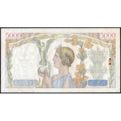 F 46-40 - 20/08/1942 - 5000 francs - Victoire modifié 2 - Série L.998 - Etat : TTB-