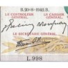 F 46-40 - 20/08/1942 - 5000 francs - Victoire modifié 2 - Série L.998 - Etat : TTB-