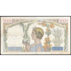 F 46-40 - 20/08/1942 - 5000 francs - Victoire modifié 2 - Série E.1005 - Etat : TTB