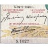 F 46-41 - 24/09/1942 - 5000 francs - Victoire modifié 2 - Série S.1027 - Etat : TB