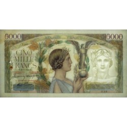 F 46-41 - 24/09/1942 - 5000 francs - Victoire modifié 2 - Série T.1037 - Etat : TTB