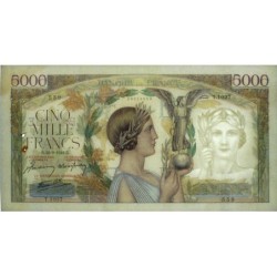 F 46-41 - 24/09/1942 - 5000 francs - Victoire modifié 2 - Série T.1037 - Etat : TTB