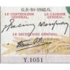 F 46-42 - 08/10/1942 - 5000 francs - Victoire modifié 2 - Série Y.1051 - Etat : SUP