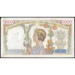 F 46-44 - 19/11/1942 - 5000 francs - Victoire modifié 2 - Série Q.1106 - Etat : TTB-