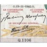 F 46-44 - 19/11/1942 - 5000 francs - Victoire modifié 2 - Série Q.1106 - Etat : TTB-