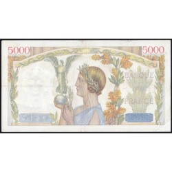 F 46-45 - 10/12/1942 - 5000 francs - Victoire modifié 2 - Série T.1139 - Etat : TTB