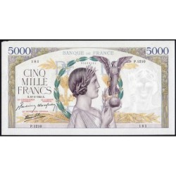 F 46-48 - 18/02/1943 - 5000 francs - Victoire modifié 2 - Série P.1210 - Etat : SUP-