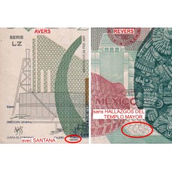 Mexique - Pick 90a_1 - 10'000 pesos - Série LZ - Préfixe K - 24/02/1987 - Etat : TTB