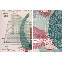 Mexique - Pick 90a_1 - 10'000 pesos - Série MK - Préfixe V - 24/02/1987 - Etat : NEUF
