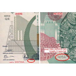 Mexique - Pick 90d- 10'000 pesos - Série QE - Préfixe V - 16/05/1991 - Etat : NEUF