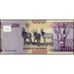 Namibie - Pick 15d - 200 dollars - Série P - 2022 - Etat : NEUF