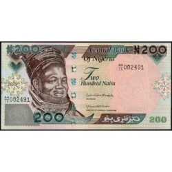 Nigéria - Pick 29v - 200 naira - Série AH/15 - 2022 - Etat : SPL+