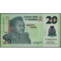 Nigéria - Pick 34a_1 - 20 naira - Série EU - 2006 - Polymère - Etat : NEUF