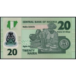 Nigéria - Pick 34q - 20 naira - Série HA - 2021 - Polymère - Etat : NEUF