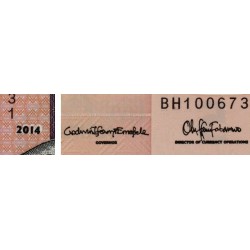 Nigéria - Pick 38e - 5 naira - Série BH - 2014 - Polymère - Etat : NEUF