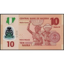 Nigéria - Pick 39l - 10 naira - Série GH - 2021 - Polymère - Etat : NEUF