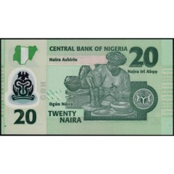 Nigéria - Pick 34t - 20 naira - Série JZ - 2025 - Polymère - Etat : NEUF